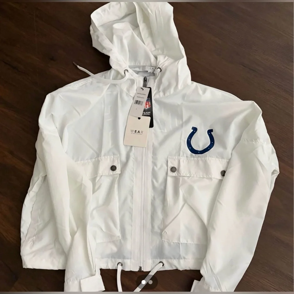 NWT Indianapolis Colts WEAR by Erin Andrew Full-Zip lightweight Windbreaker L - Picture 5 of 5